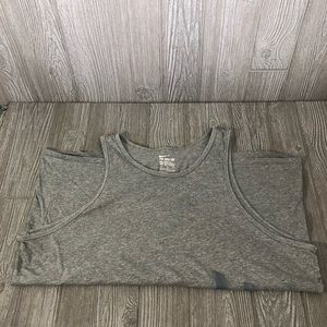 Nike Gray Athletic Cut Mens Tank Top